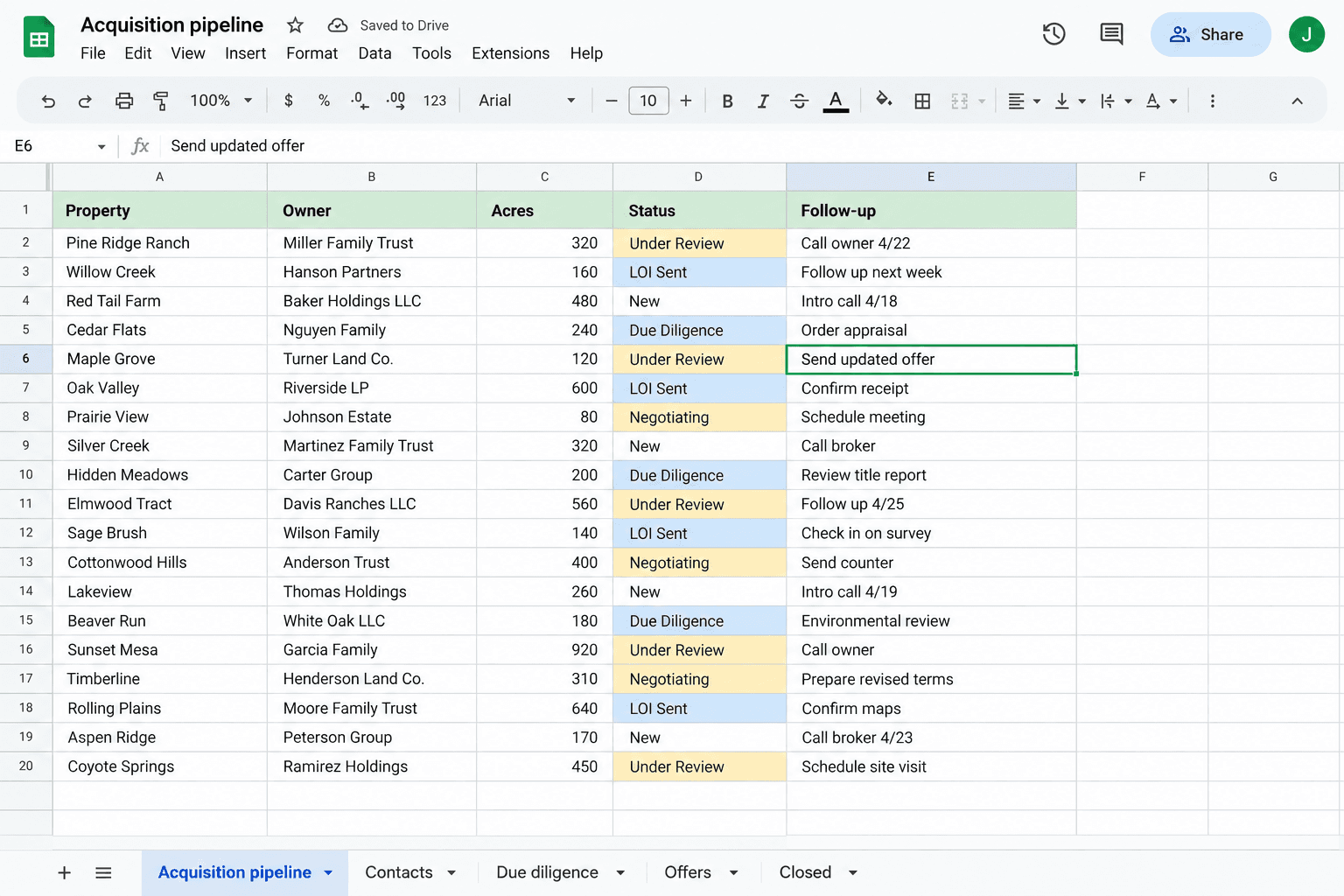 Illustrative CRM & Spreadsheets interface