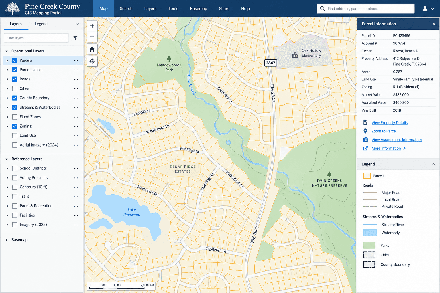 Illustrative GIS & Mapping interface